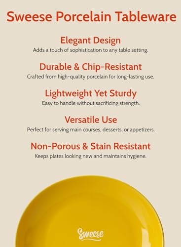 7.8 Inch Porcelain Dessert Plates Set of 6 (6 Count)