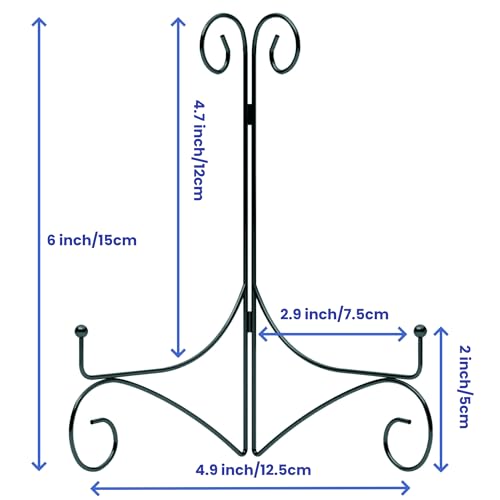 Plate Stand for Display with Hinged Folding Design