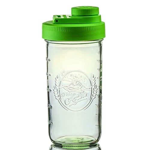 Mason Jar Drinking Cup Pint and Half Drinking Lid and Azure 24oz Jar