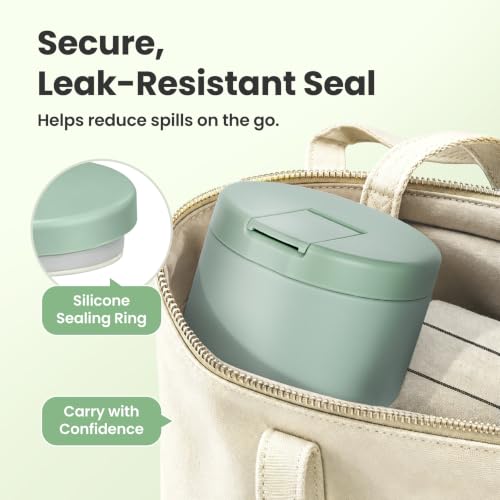 12oz Insulated Vacuum Food Jar with Buckle Lid Wide Mouth Soup Thermo for Hot Food Kids Leakproof Stainless Steel Lunch Container