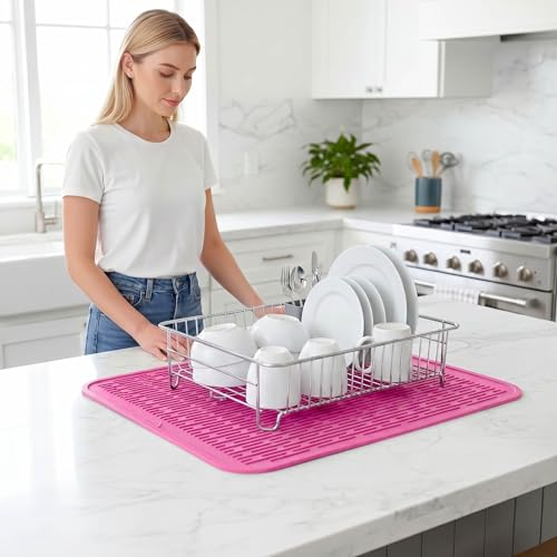 Silicone Dish Drying Mat for Multiple Usage