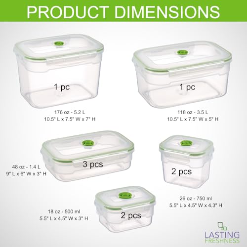 Vacuum Seal Food Storage Containers with Hand Pump