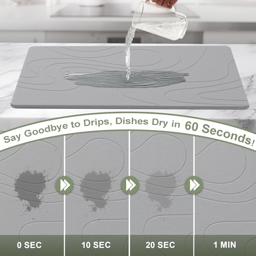Large Stone Drying Mat for Kitchen Counter