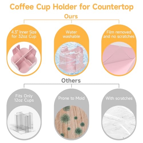 4 Compartment Countertop Cup Dispenser