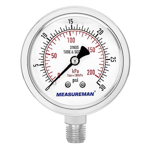 Fully Stainless Steel Hydraulic Glycerin Filled Pressure Gauge