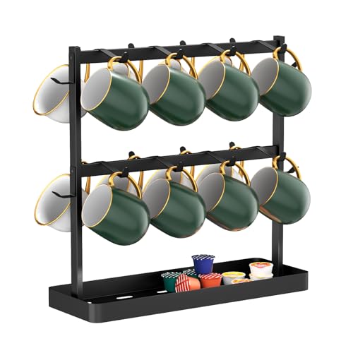 Coffee Mug Holder for Countertop 20 Hooks Mug Tree Rack Cups Hanger Stand