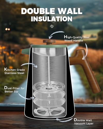 POLIVIAR French Press Coffee Maker (34 Ounce)