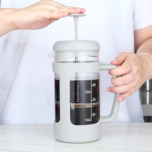 French Press 34 oz Coffee Tea Maker with Borosilicate Glass