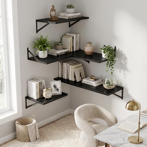 Wall Mounted Floating Shelves Set of 3 (3 Count)