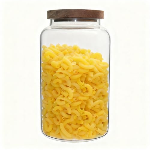Glass Canister Glass 94oz 1Pack Food Storage Jars With Airtight Lids Borosilicate Glass Coffee Canister Container for Coffee Beans & Grounds Tea Sugar Spices Kitchen