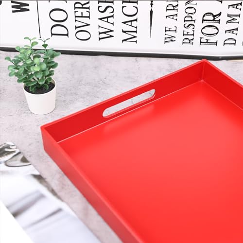 Red Serving Tray for Coffee Table