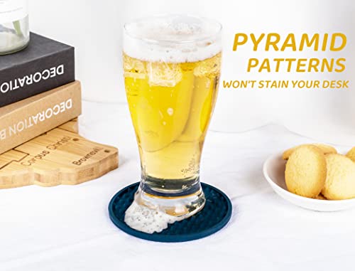 6 Pcs Drink Coaster with Holder Non
