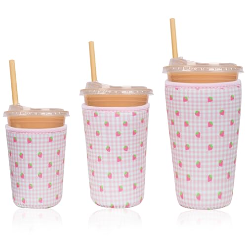 Reusable 3 Pack Iced Coffee Cup Sleeve
