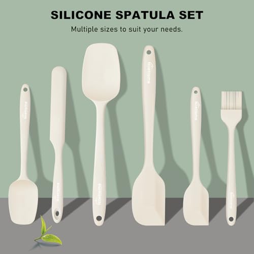 6 Pieces Silicone Spatula Set with Silicone Brush (6 Count)