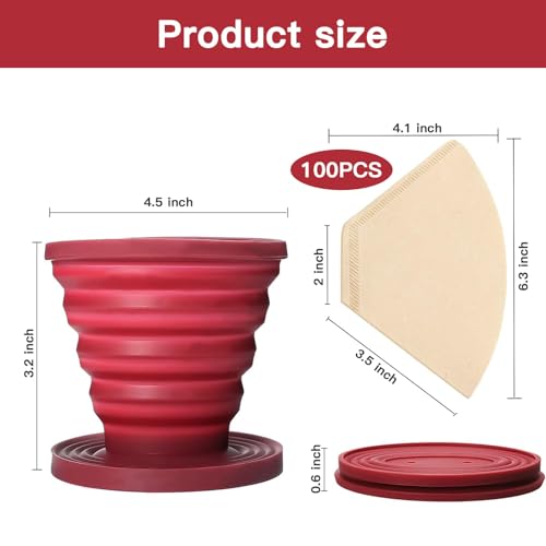 Collapsible Pour Over Coffee Dripper Set (2 Count)