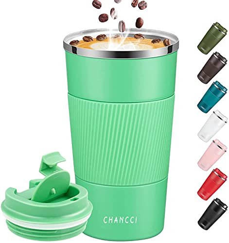 Travel Coffee Mug Spill Proof Leakproof 12 oz Insulated Coffee Mug with Screw Lid (13 Ounce)
