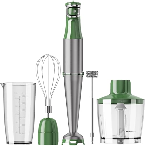 Immersion Blender Handheld 5 in 1 Hand Blender Set 1100W Heavy Duty