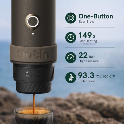 Mino Portable Electric Espresso Machine for Travel with Self
