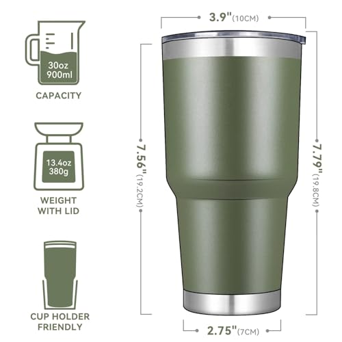 30oz Tumbler Bulk with Lid and Straw (8 Count)