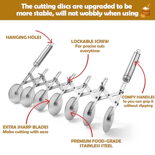 7 Wheel Pastry Cutter with Handle
