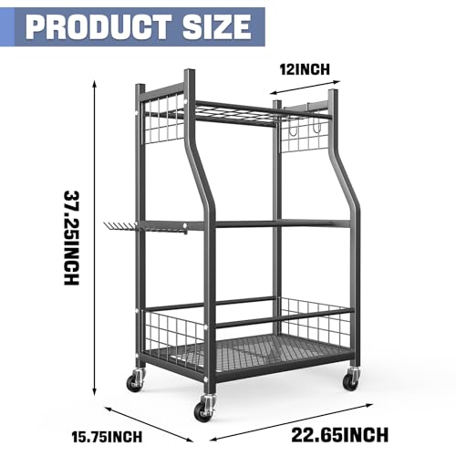 Garden Tool Organizer with Wheels