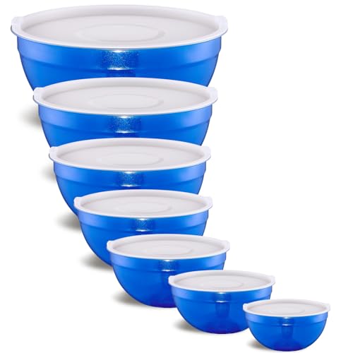 Blue Mixing Bowls With Airtight Lids