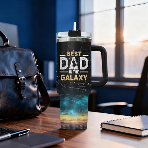 Dadalorian Daddy Dad Funny 40 oz Tumbler with Handle