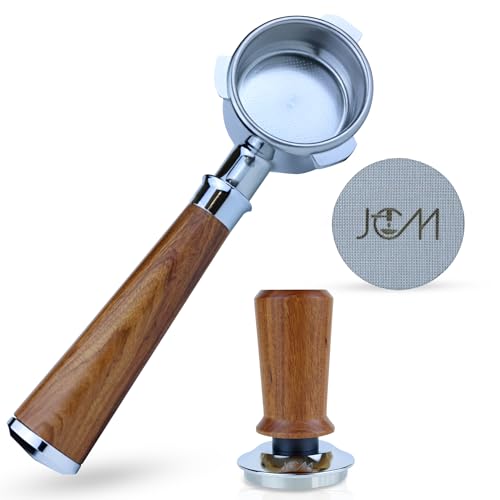 54mm Bottomless Portafilter for Breville Espresso Machines with 18g Filter Basket & 53.35mm Espresso Puck Screen Naked