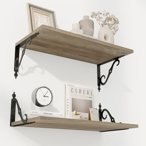 12 Inch Deep Floating Shelves for Wall (2 Count)
