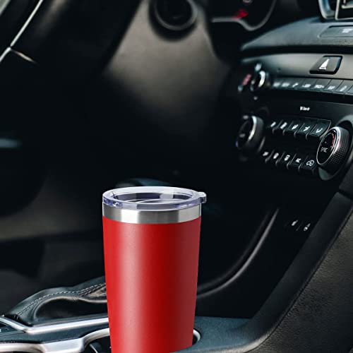 20oz Tumblers Stainless Steel Mugs with Lid Double Wall Vacuum Insulated Coffee Cups for Cold & Hot Drinks (8 Count)