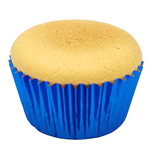 Standard Blue Foil Cupcake Liners Muffin Baking Cups for Party and More (100 Count)