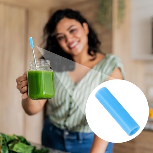 12pcs Food Grade Silicone Metal Straw Tips (12 Count)