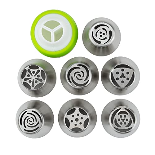 Pastry Tek Russian Piping Tips Set 18 Piece Durable Cake Decorating Kit (7 Count)