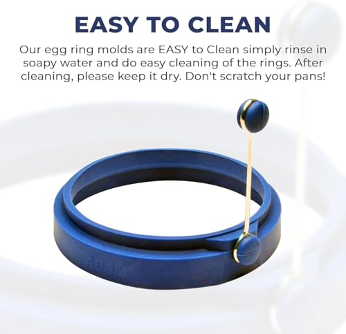 Professional 4 Inch Silicone Egg Ring (2 Count)