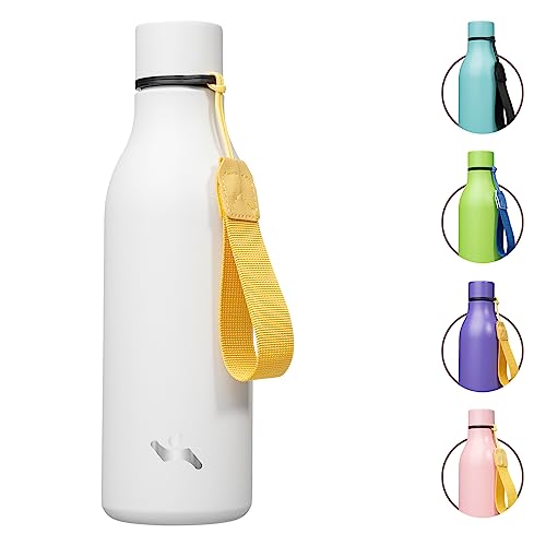 18 oz Insulated Stainless Steel Metal Water Bottle with Strap