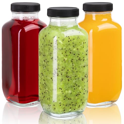 Juice Bottles with Lids (3 Count)