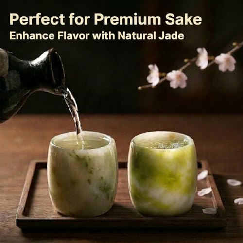 Natural Jade Shot Glasses Set of 2 (2 Count)