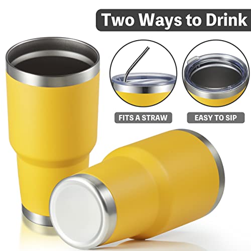 30oz Insulated Tumbler With Lids and Straws (4 Count)
