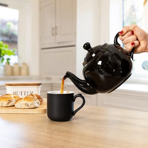 Farmhouse 4 Cup Ceramic Teapot with Removable Infuser and Lid