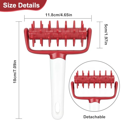 Pizza Dough Docker Roller Plastic Pizza Pin Puncher Dough Hole Maker Docking Tool Pizza Making Accessories for Cookie Pie Pastry Bread