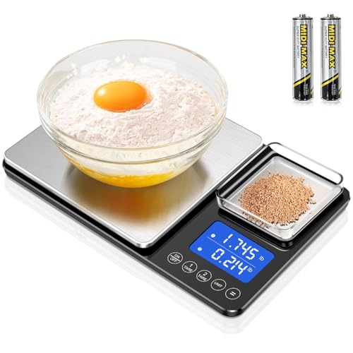 0.001oz 33lbs Dual Platform Food Kitchen Scales Digital Weight Grams and Ounces
