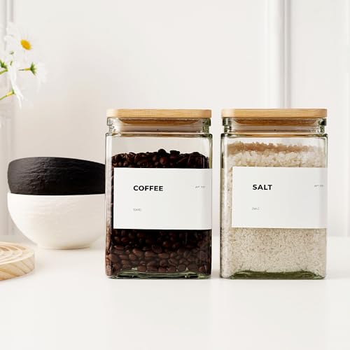 Glass Storage Jars with Bamboo Lid