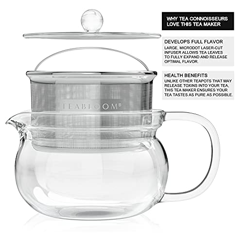 Kyoto 2-in-1 Tea Kettle and Tea Maker – Glass Teapot with Removable Loose Tea Filter – Tea Connoisseur's Choice
