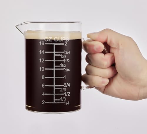 Ackers Etched Graduated Glass Measuring Cup