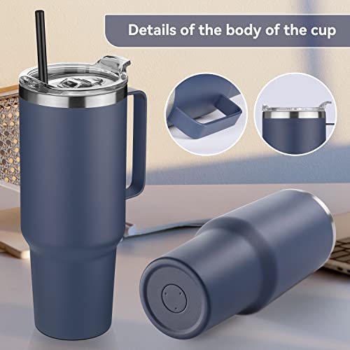 40 oz Stainless Steel Tumbler with Handle (4 Count)