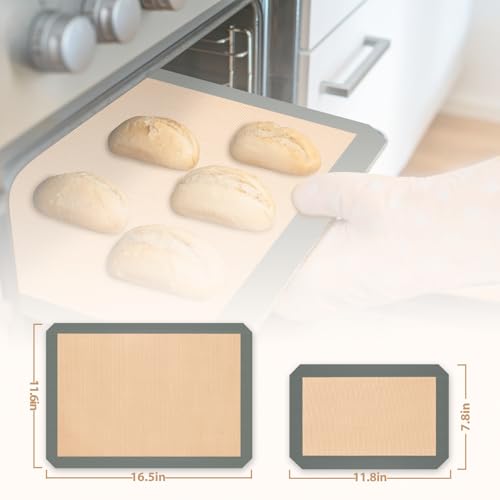 2 Half & 1 Quarter Silicone Baking Mat (3 Count)