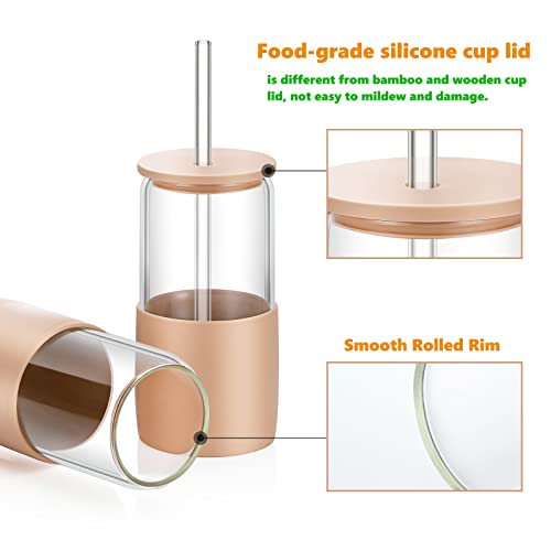 Glass Tumbler with Straw and Lid