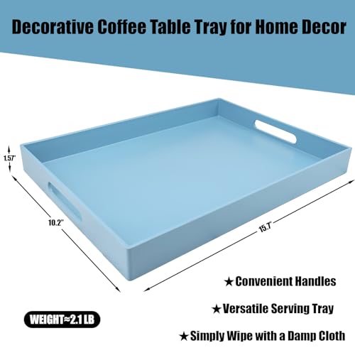 Blue Serving Tray for Coffee Table