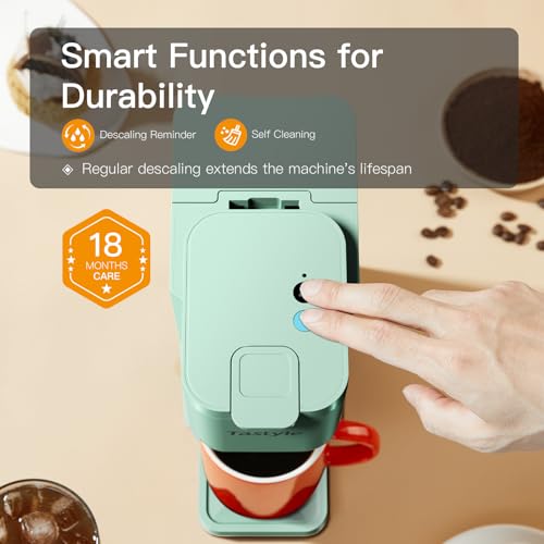 Mini Single Serve Hot and Iced Coffee Maker for K Cup and Ground