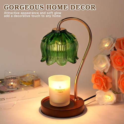 Green Candle Warmer Lamp with Timer